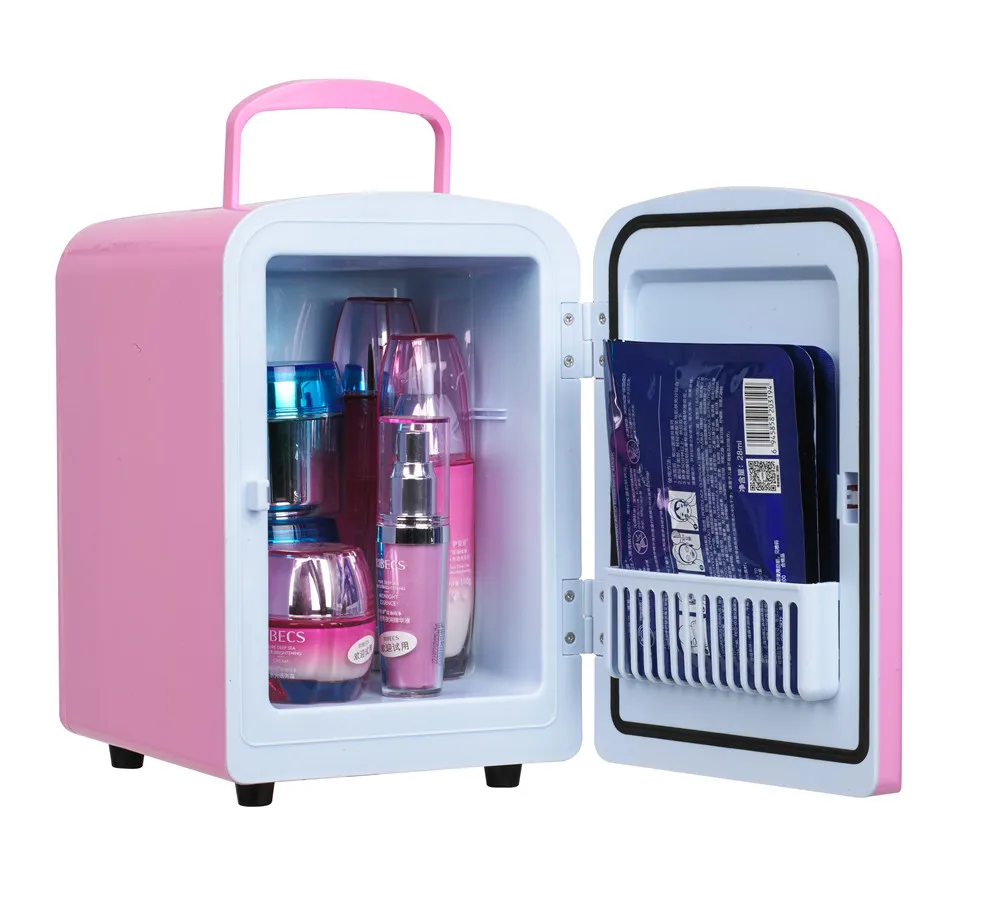 Hot Selling 4L Travel Portable AC/DC Skin Care Cosmetics LED Mirror Fridges Mini Refrigerator For Home Car Fridge