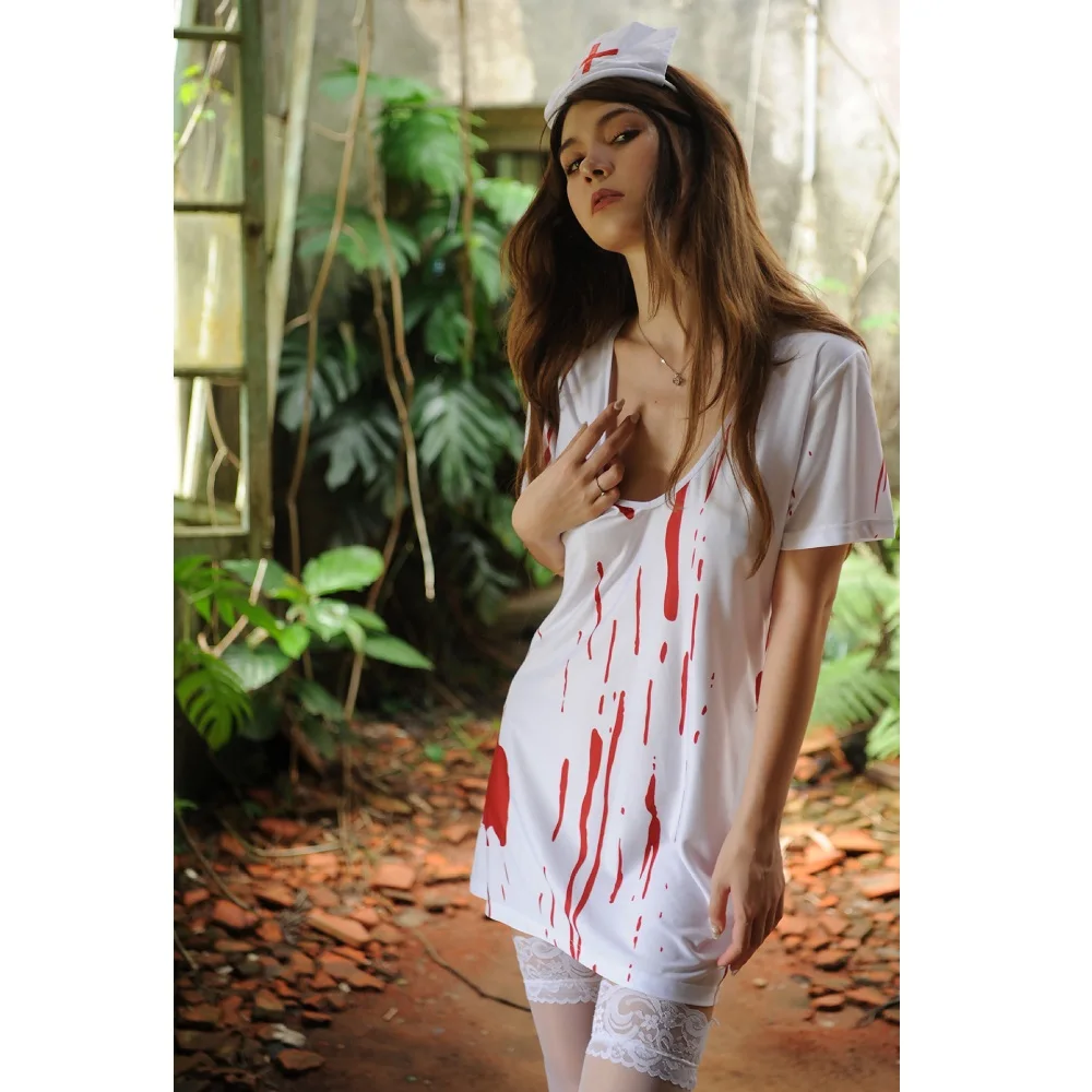 Nurse Dress Zombie Blood Vampire Female Service Stage Performance Clothing halloween costumes