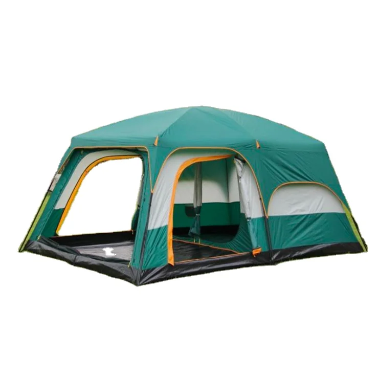 New Design Outdoor Waterproof  8-12 Persons Large 2 Rooms 1 Living Room Family Camping Tents