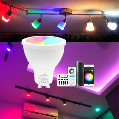 Декоративный Точечный светильник с беспроводным управлением, внутренние мини-светильники с регулируемой яркостью, художественные светильники, цветные светодиодные точечные светильники