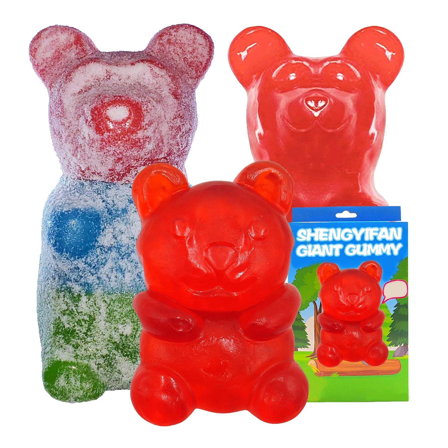 Halal kosher certificate wholesale multicolor High quality Watermelon shape giant pectin gummy candy