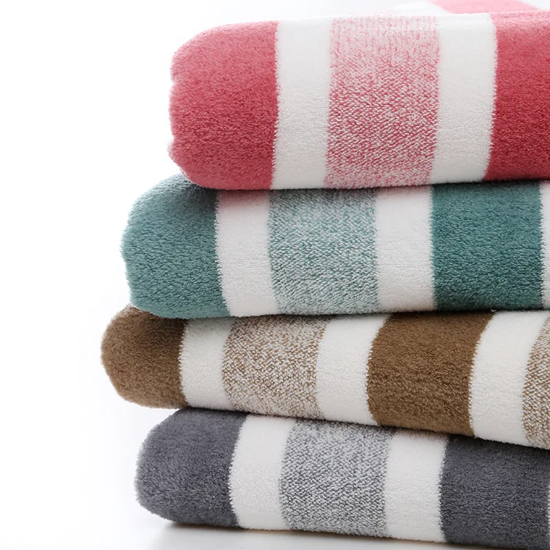 RL Cheap soft water absorbent face fleece bath towel Flannel polyester Nylon acrylic fabric