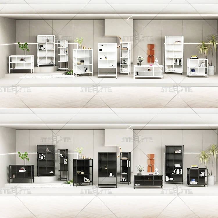 Bookcase with Glass Doors Model Bookshelf Malaysia Metal Book Shelf