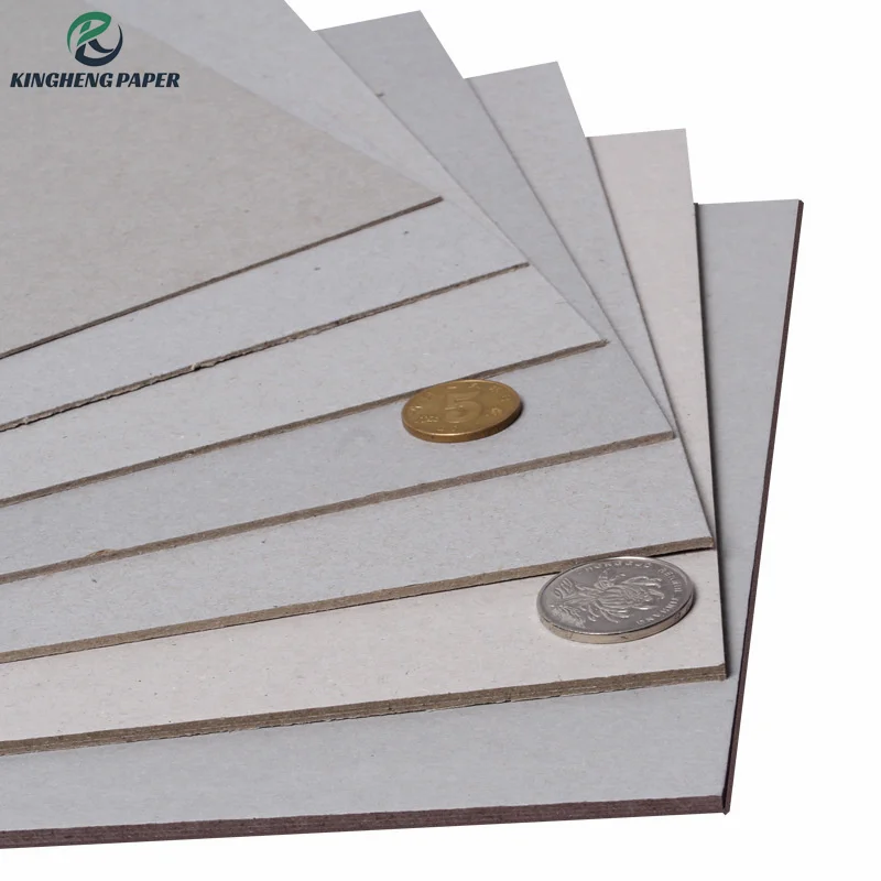 China Factory Paper Board Supplier Grey Back Recycled Materials 300gsm grey Paper Board