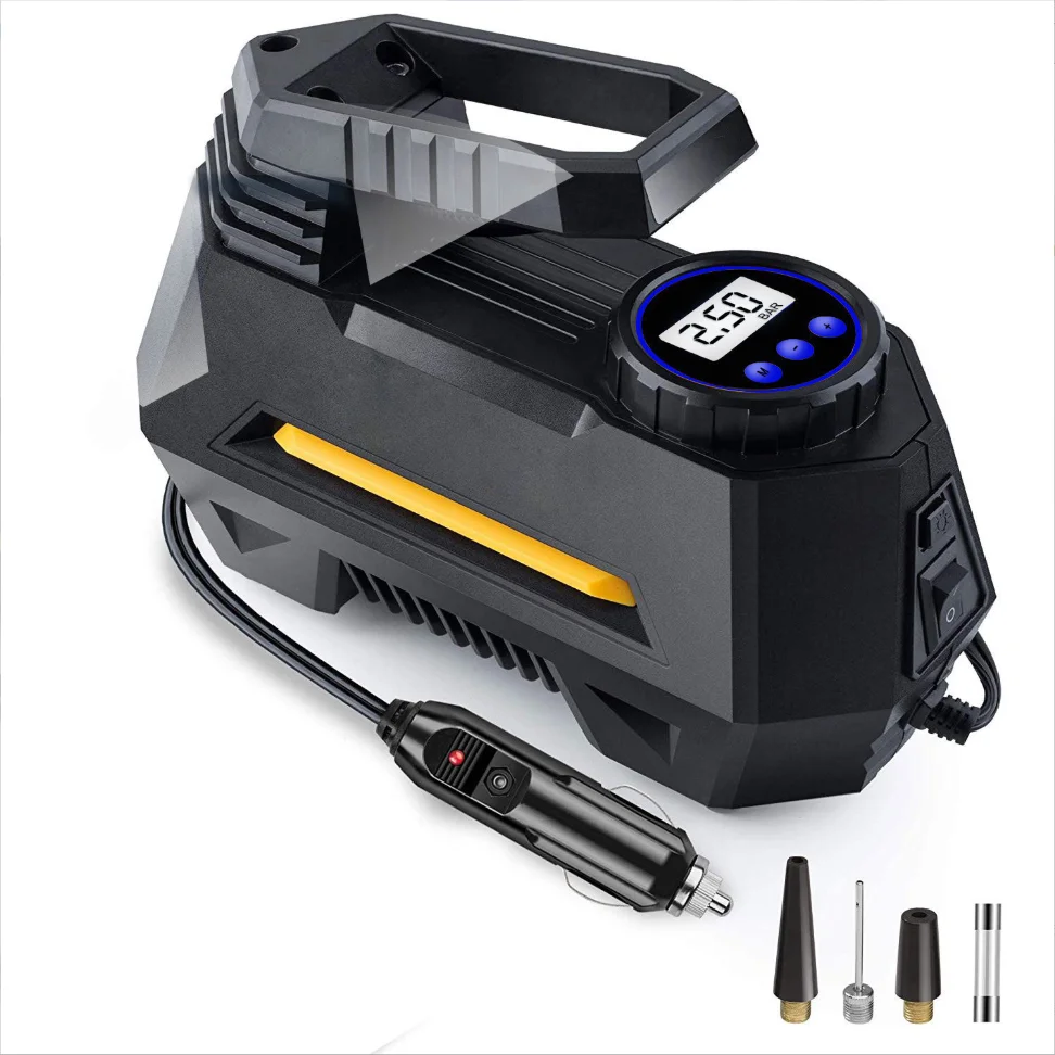 2022 Best Selling Metal 12V Air Compressor Car Air Compressor Motorcycle Digital Inflator Bike Tire pump