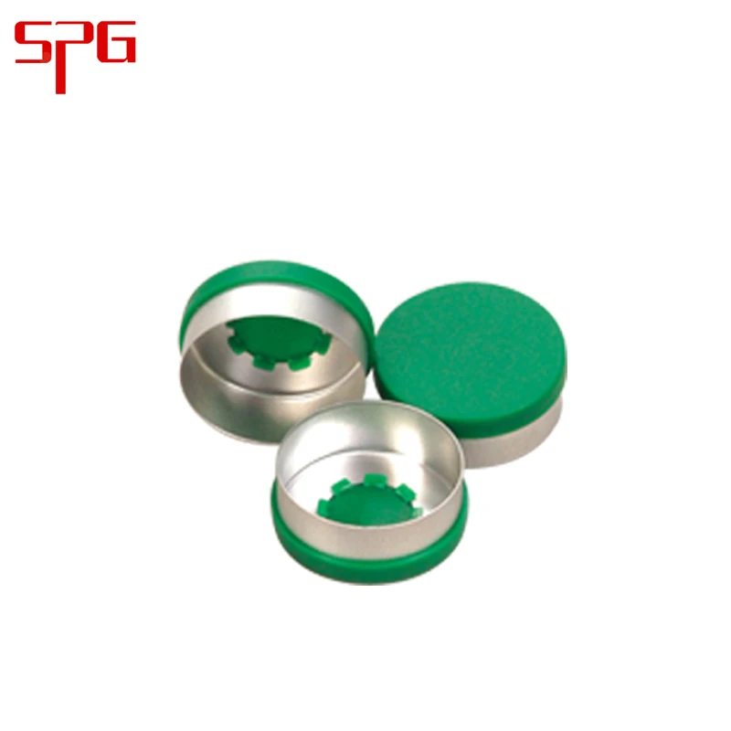 Aluminum Plastic Multi flip off caps for vials
