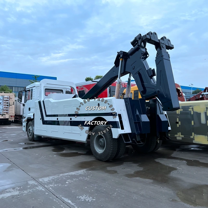 Shacman CKD SKD 13 tons Tow Truck 16 Ton Tow Truck with Crane & Hydraulic Rear towing for isuzu