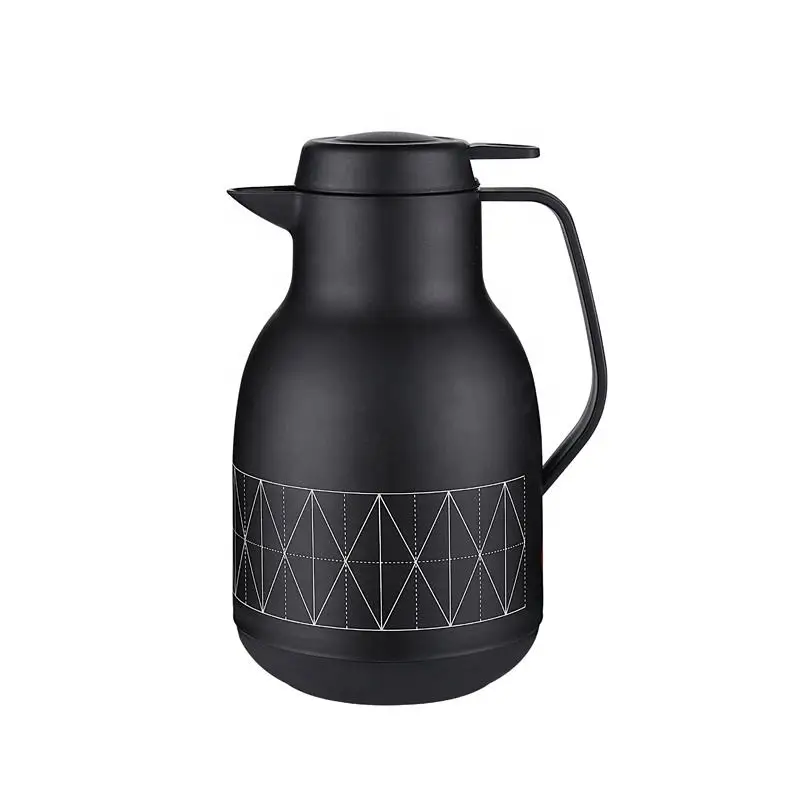 SUNLIFE Modern Design Pink Glass Liner Plastic Insulated Water Bottle Thermal Flask Vacuum