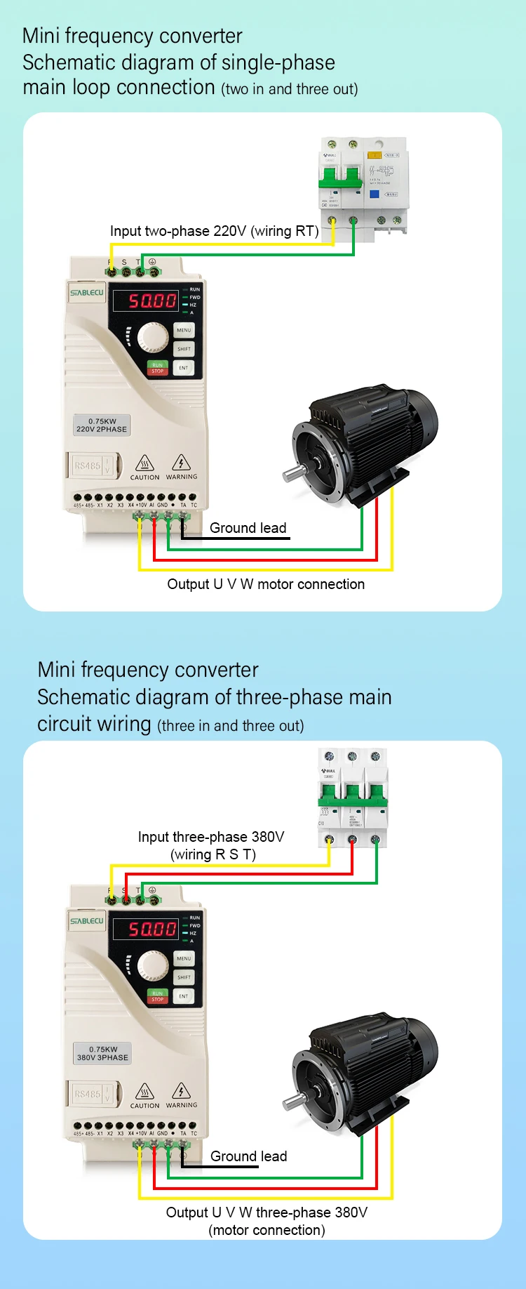 STABLECU 3 Phase 10KW Inverter Best AC Drive 380V VFD