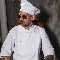 Шахматная куртка шеф-повара с рукавом 3/4 и платьем, плиссированная форма шеф-повара для отелей и ресторанов