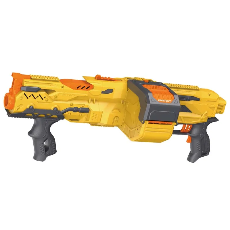 New 2023 kids blaster shots teleportation cannon launcher 40 EVA bullets electric burst soft bullet gun free DIY assembly toys