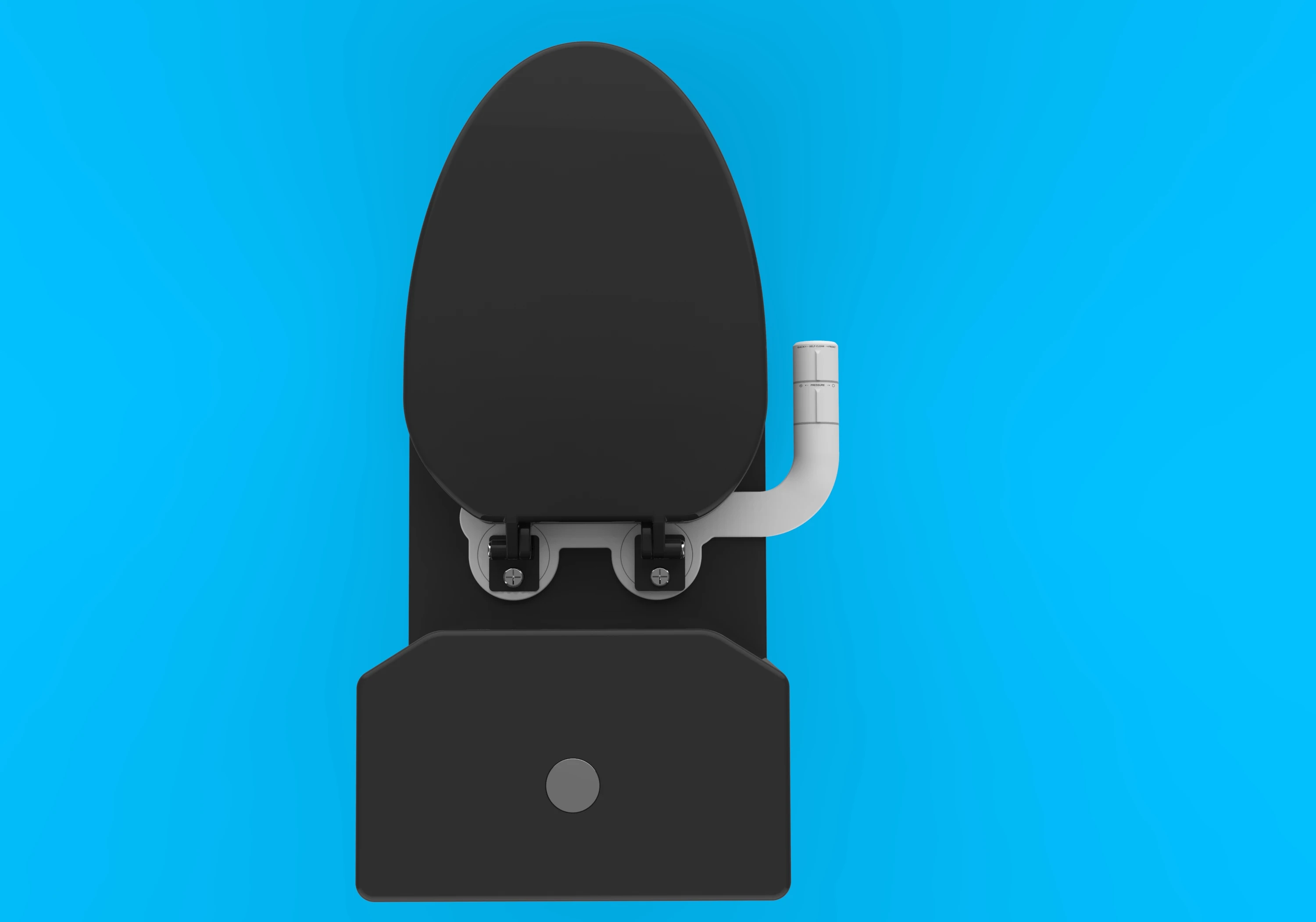 Simple ultra-thin New double Nozzles curved Bidet Attachment with Nozzle Self-cleaning