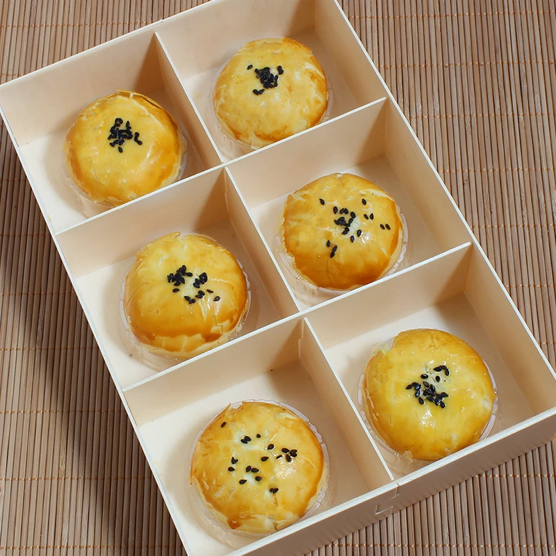New Design Wooden Take Away Japanese Wagashi Packaging Box Pastry Dessert Muffin Mousse Cupcake Food Container With Dividers