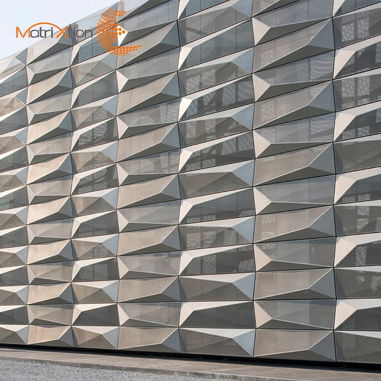 Matrixtion Expanded Exterior Metal Aluminum Cladding Design Panels Wall Luxury Facade