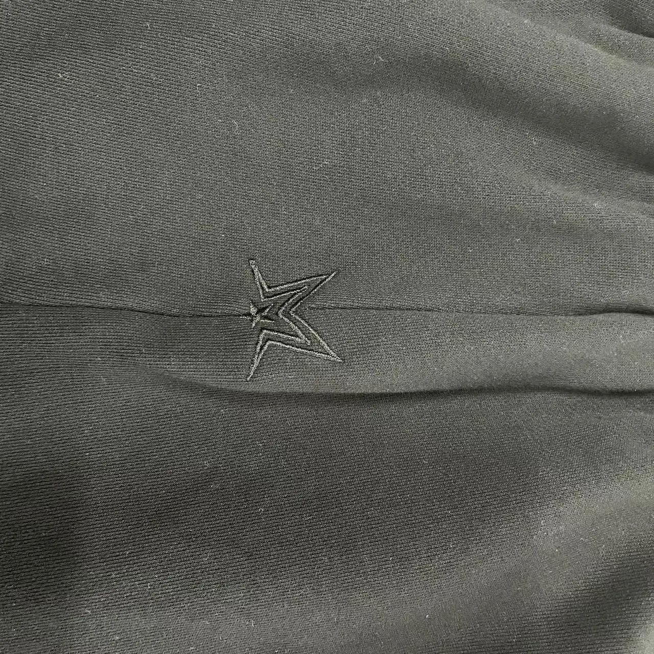 Custom embroidery sports casual shorts Black wide leg elastic shorts French terry no drawing pocket shorts