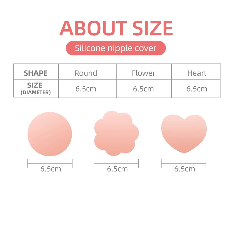 Adhesive Seamless Reusable Silicone for Sexy Women Packaging Case Pasty Nippies Nipples Nipple Cover Covers