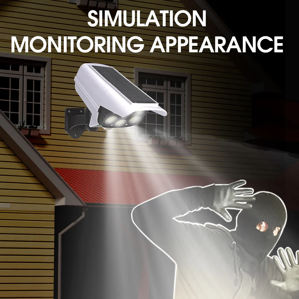 Outdoor solar simulation camera light LED human body induction anti-theft garden lamp