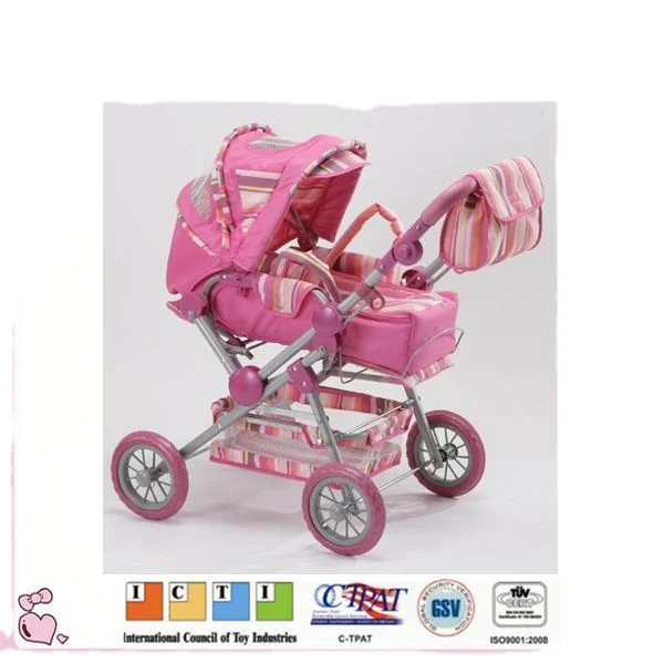 Fabric metal  frame lovely toy doll buggy