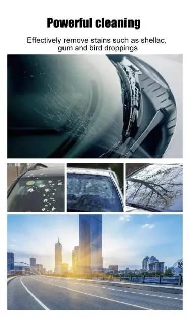 WINDSCREEN CLEANER & ANTI-FREEZE ammonia-free incorporates a rain repellent agent gentle glass cleaning and removal of stains