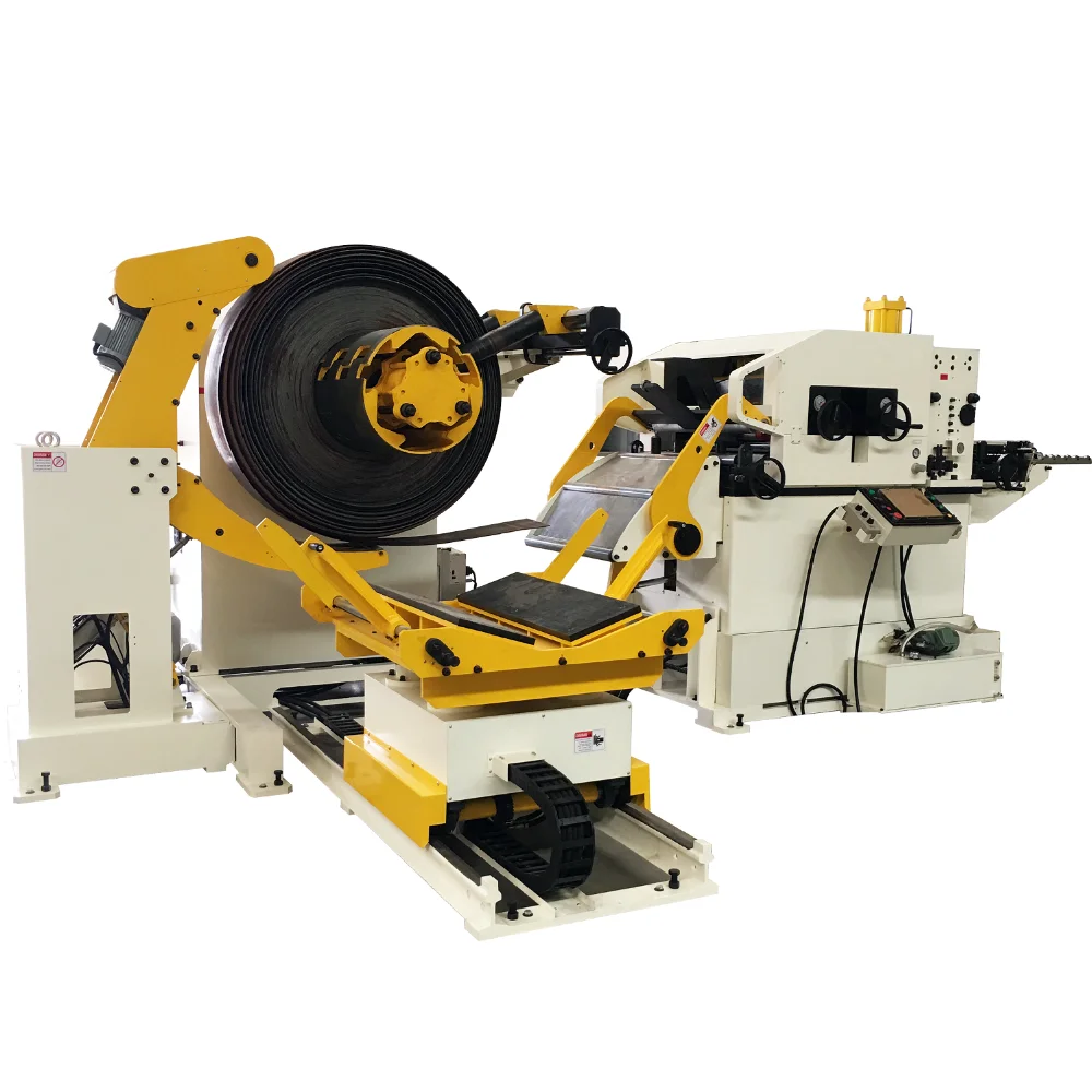 3 In 1 Combined Decoiler Straightener Feeder For Steel Coil Flattening For Press Machine For Stamping Metal Parts