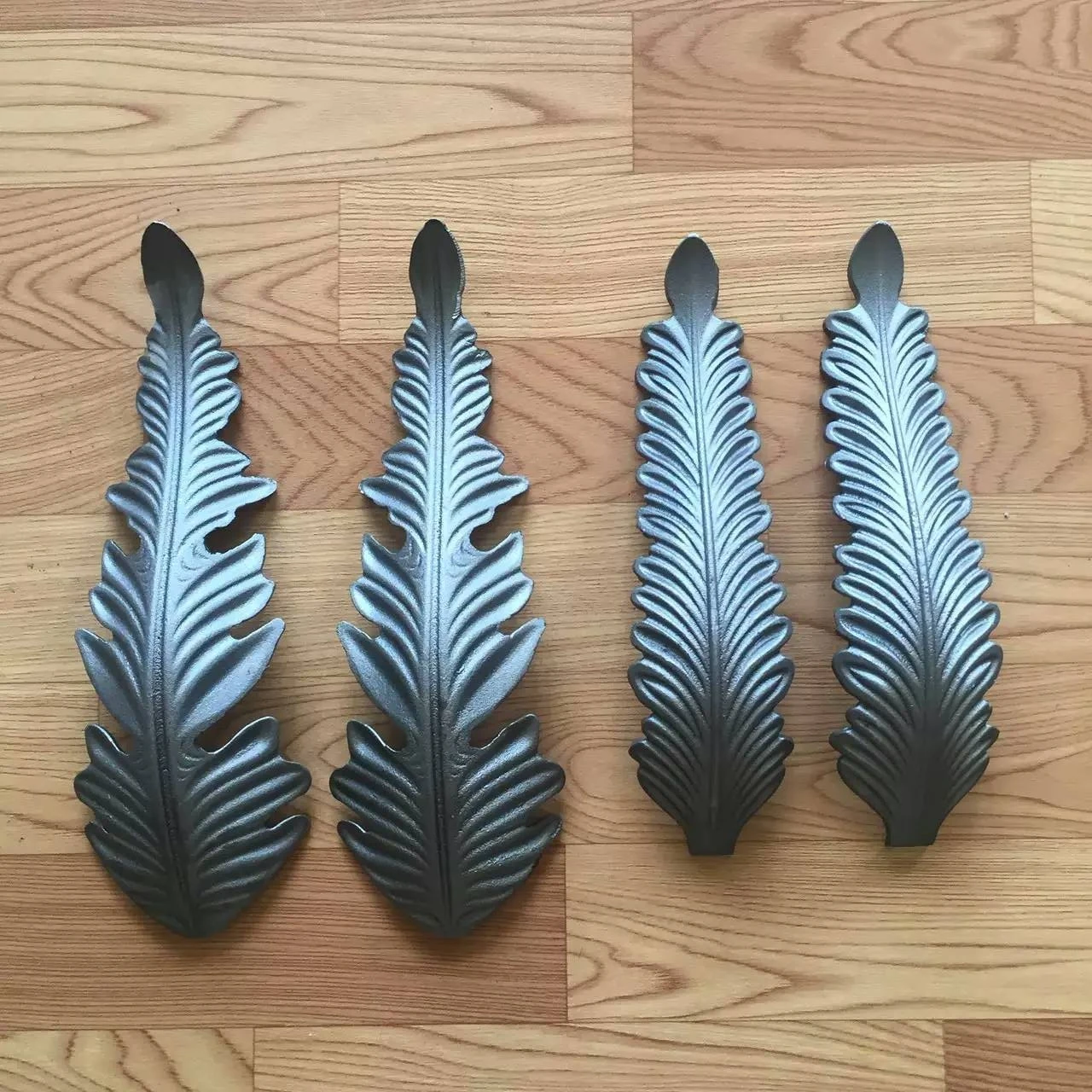 350x100mm wrought iron universal elements leaves leaf for gate fence railing handrail