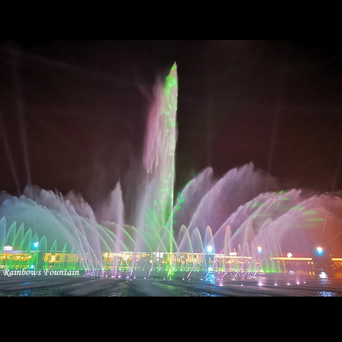 Saudi Outdoor 300M Long Pool Musical Dancing Water Fountain Equipment Fountain For Event Show