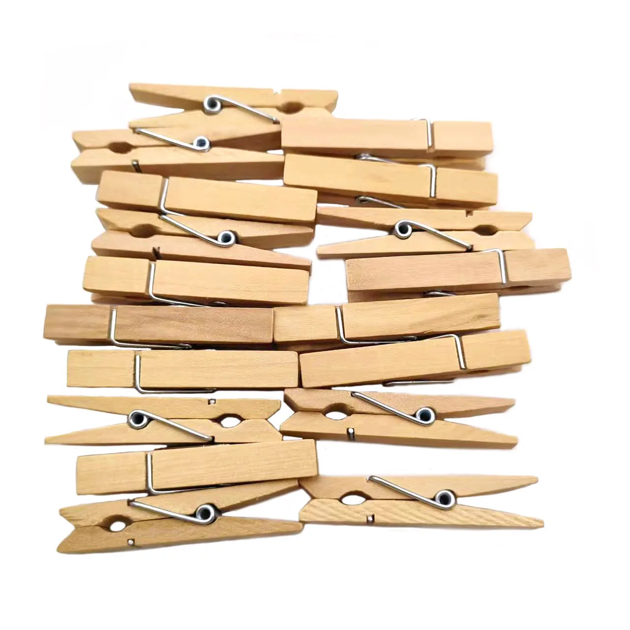 50pcs Fashional Wholesale 2.4in Natural Wood Clips Big Birch Wooden Clothes Clips