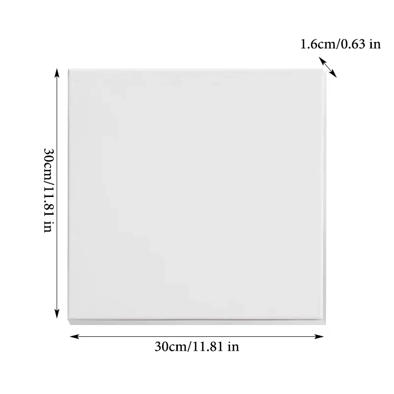 Keep Smiling 30*30cm Art Printing Cotton Blank Stretched Canvas Frame Boards for DIY Oil Painting