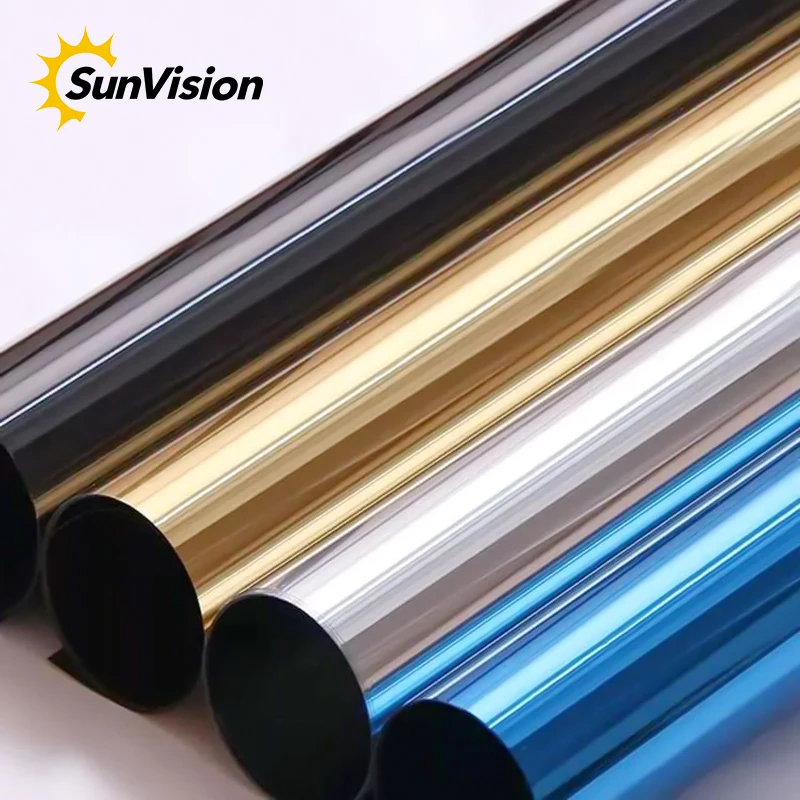 Self-Adhesive Glare Control Glass Sticker One Way Anti Look Window Film Building Dector Privacy Window Tint