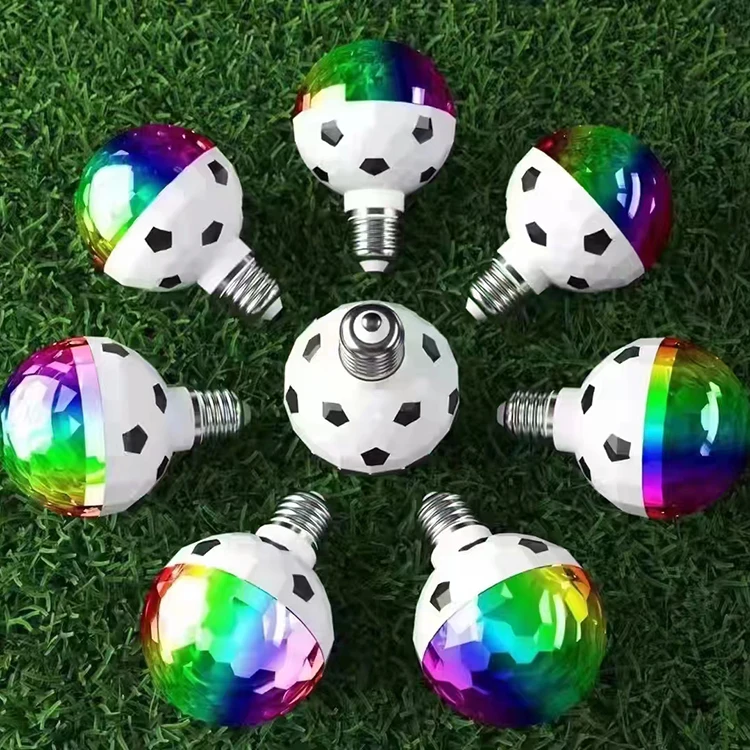 Newest 6W LED Disco Light Bulb E27 Rotating Strobe Bulbs RGB Color Crystal Stage Party Lights Disco Lamp Christmas lights