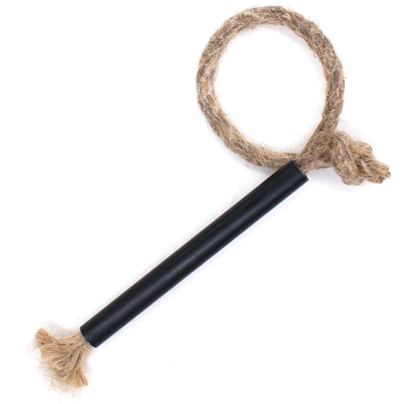 Bushcraft Survival Waterproof Hiking Tinder Wax Infused Jute Fire Starter Rope With Fire Bellow