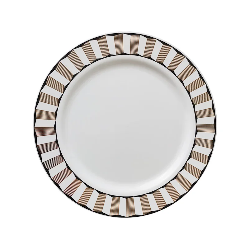 Top quality white brown rustic ps 12 inch sublimation wholesale disposable plastic dish cheap bulk dinner plates