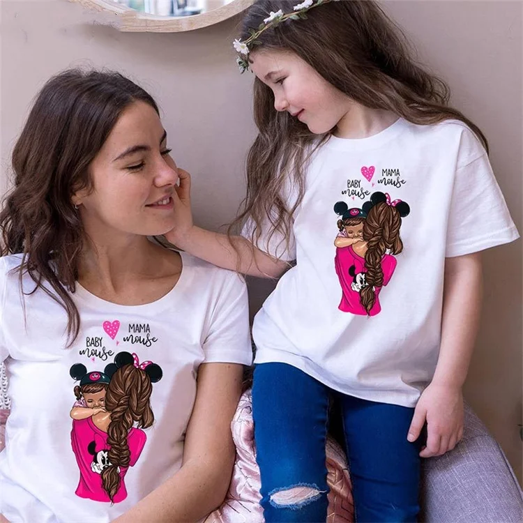 Mother Daughter Clothes Mom Baby Family Look Parent-child Matching Outfit Summer Wear Family Pack T-shirt