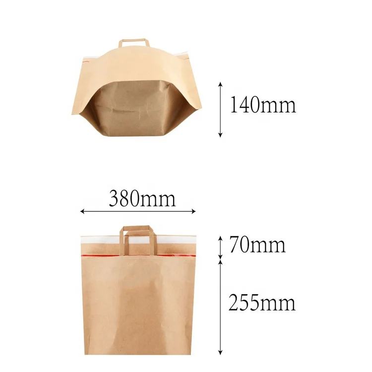 China Wholesale Custom Logo Kraft Paper Shipping Bag with Handles for Mailing Clothes Envelope