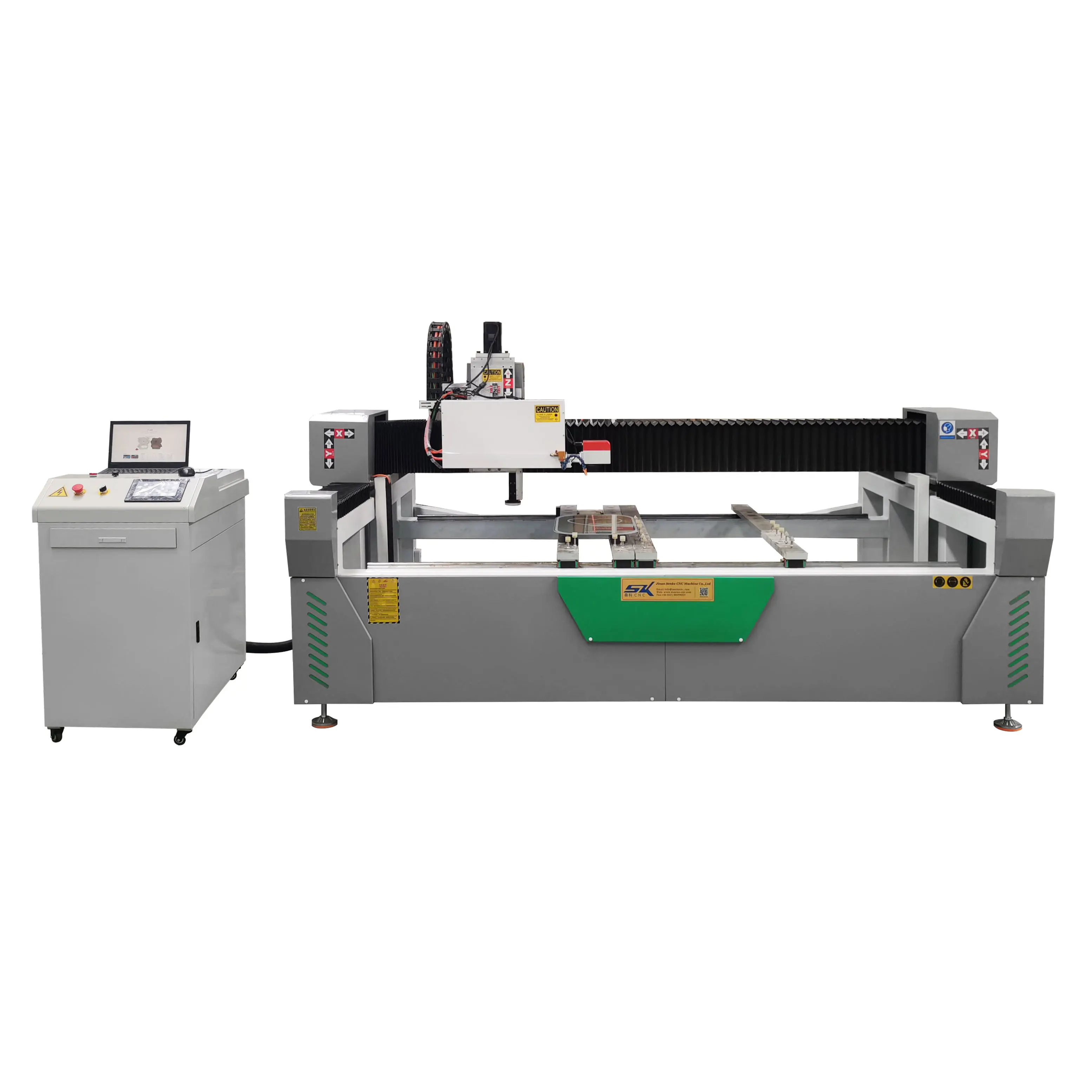 2000*1000mm CE Approved Stainless Steel Cable Tags Laser Marking Drilling Mirror Coat Removing Fiber Laser Sandblasting Machine