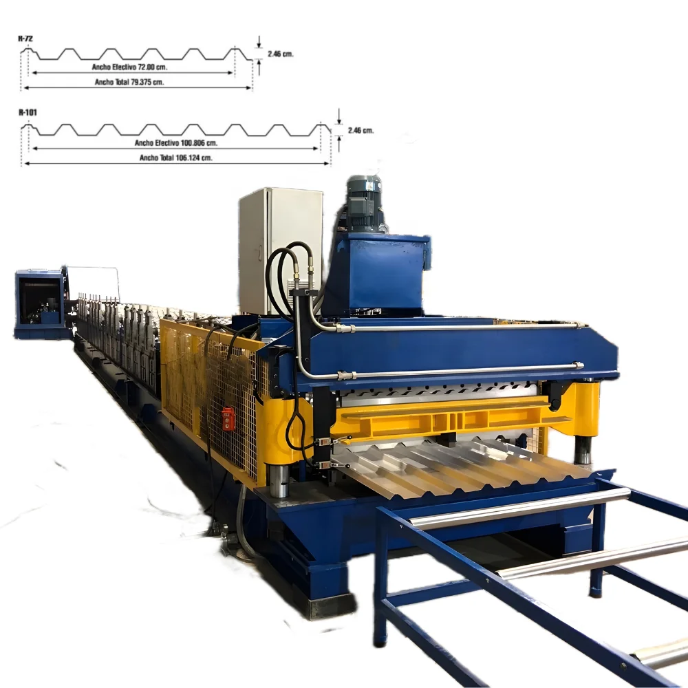 Mexico R72 R101 0-725 0-100 Lamina De Techo Double Layer Roof Sheet Roll Forming Machine Tile Making Machine Manufacturer