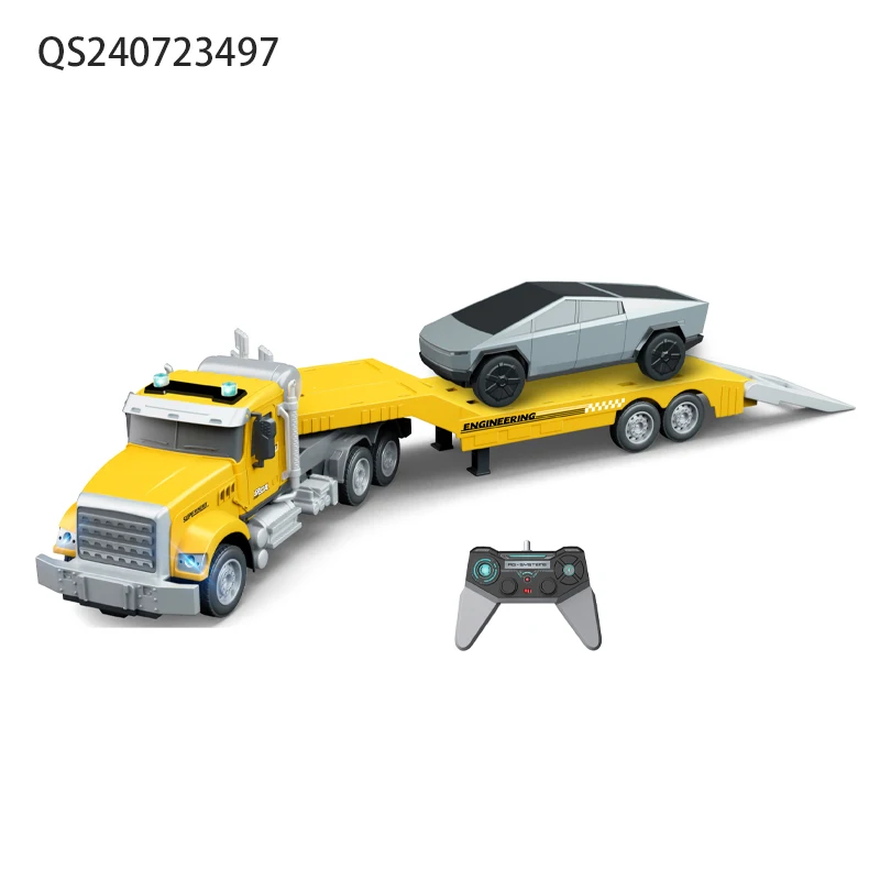 QS New Arrival 1:12 Scale Remote Control Model Trailer Car Toys 3 Colors City Simulation R/C Truck Vehicle Toys With Light