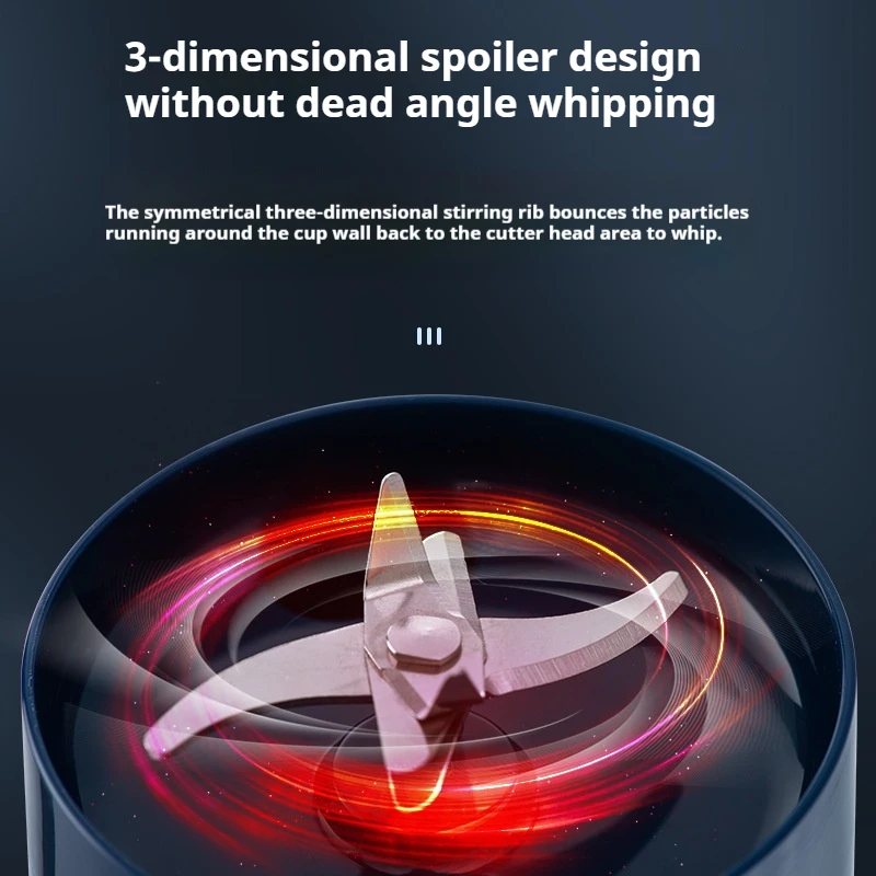 Mini Powerful Juicer Multifunctional 350ml 8 blades Portable Electric On-the-go Mixer Wireless Blender with silicone straw