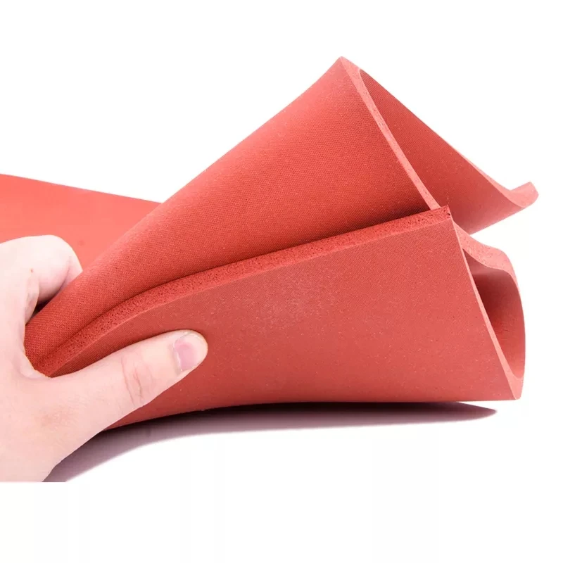 Silicone Sponge Rubber Sheet Plate Foam Pad High Temp Heat Press Die Cut with Adhesive