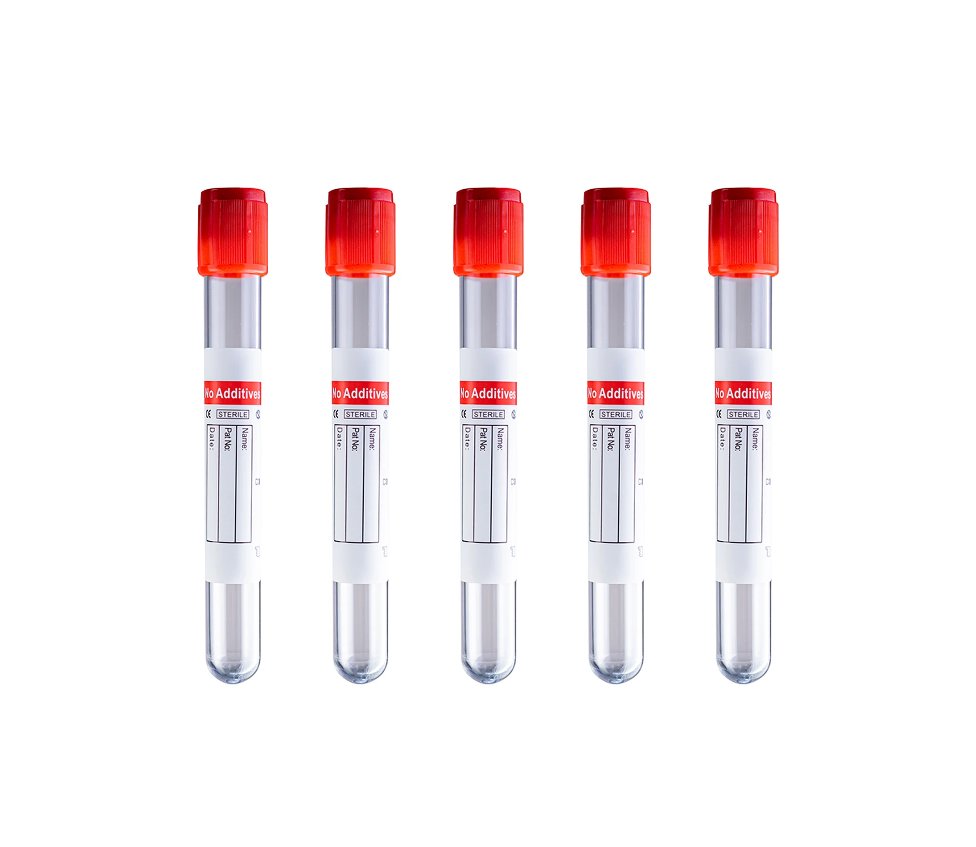 factory price /no additive disposable vacuum blood collection tube/medical test  glass tube
