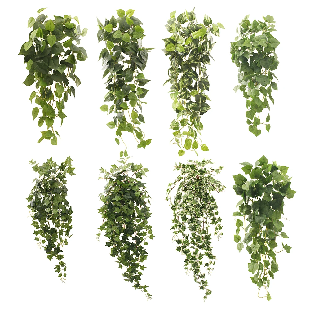 Wholesale Long Artificial Green Vine Groundnut Leaf Vine Faux Plants Outdoor Indoor Wall Hanging Ceiling Decoration