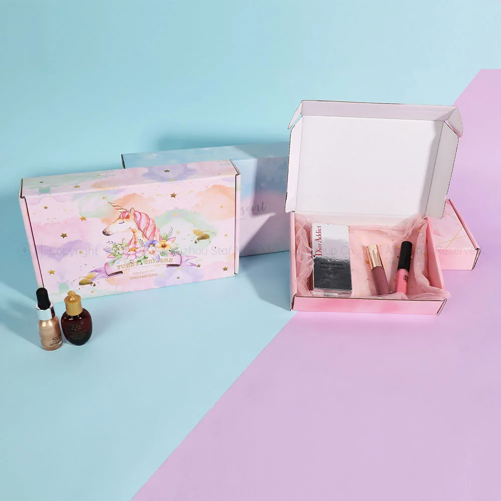 Cardboard Gift Boxes for Small Business Shipping, Christmas Recyclable Corrugated  Box Mailer Small Shipping Box