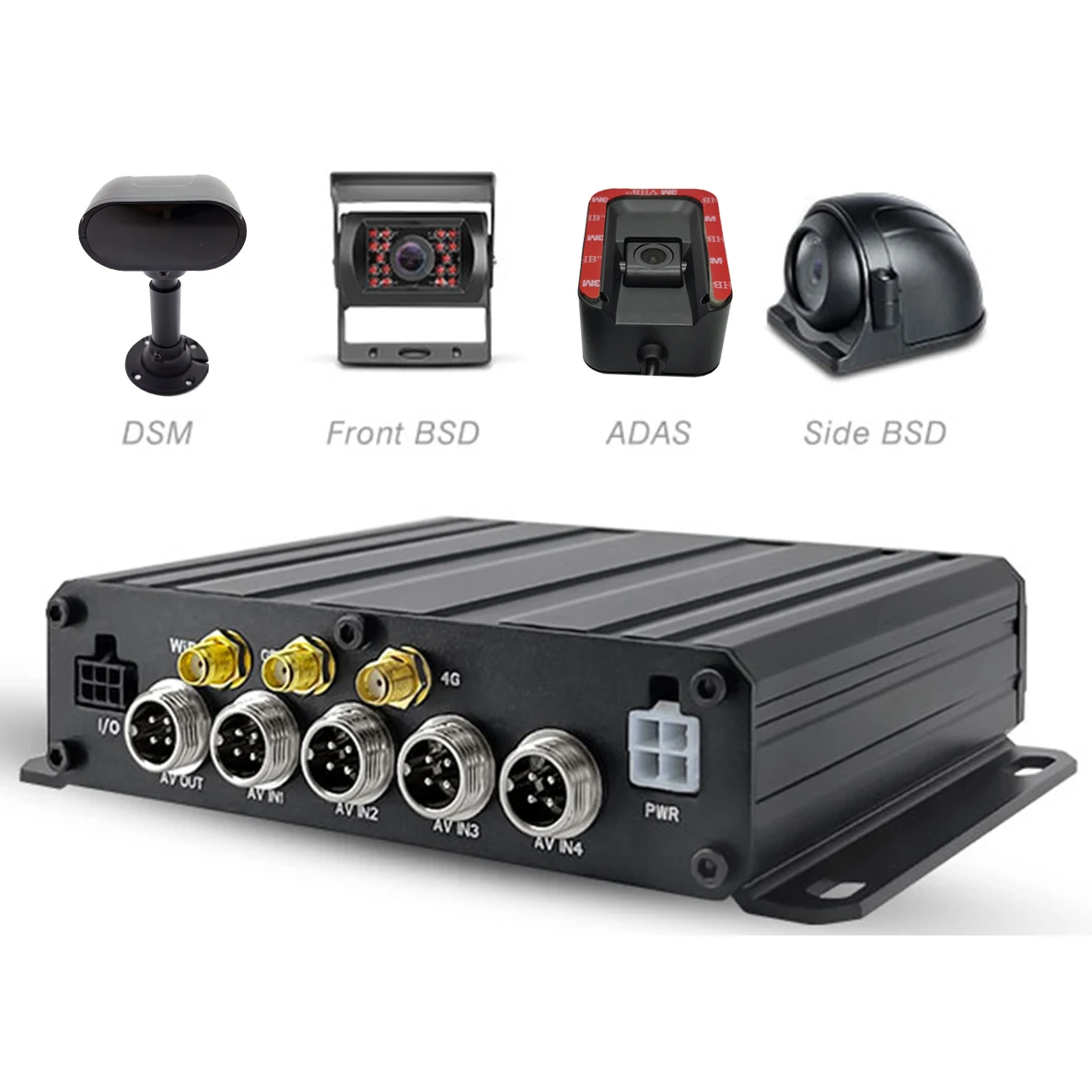 4G driver fatigue monitor GPS location fleet management MDVR with ADAS system DMS DSM