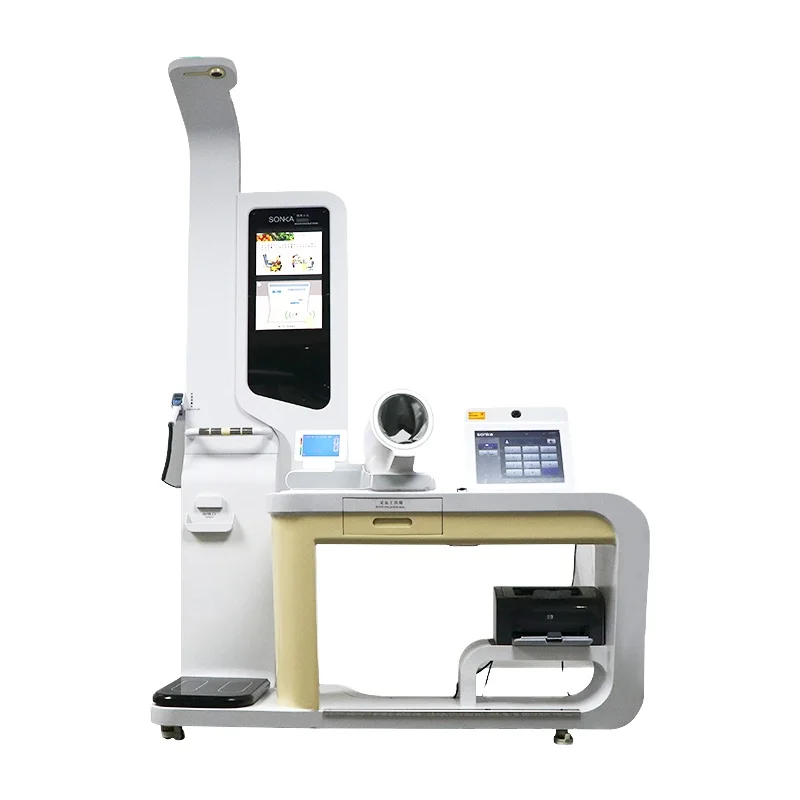 Interactive Health Body Analyzer Vital Signs Monitor Station Telehealth Kiosk Telemedicine Equipment