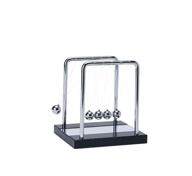 Hot sale Office Desk Decoration Gift Wooden Base With Mirror Newton Pendulum Newton Cradle