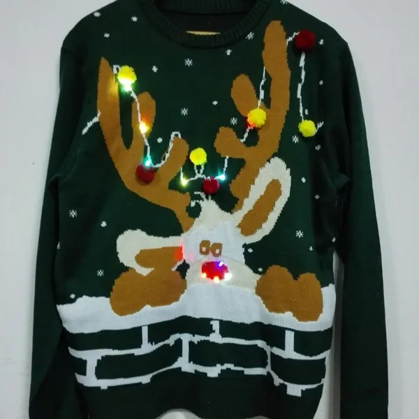 garment manufacture custom pattern funny led  christmas sweaters for adults