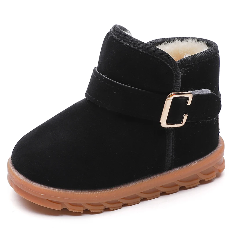 New Plush Warm Baby Toddler Boots Fashion Children Snow Boots Shoes for Boys Girls Winter Shoes 1-3 Year Old Kids Ankle Boots