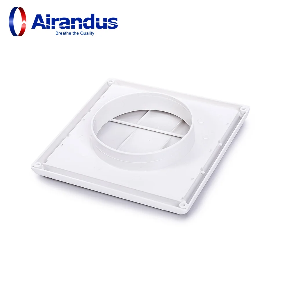 Factory Price Ventilation Fixed Air Vent Cover Louvre Hood Cream Louver Dryer Vent Plastic Vent Louver for HVAC System