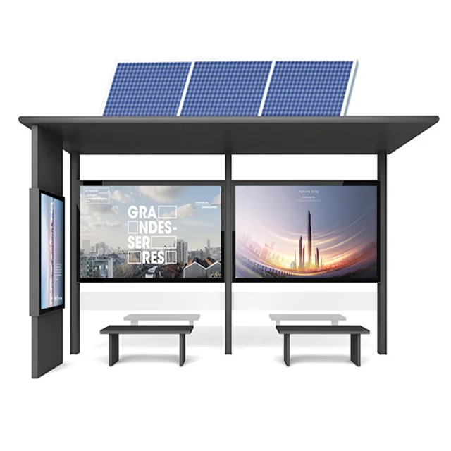2023 modern bus station shelter design solar bus stop