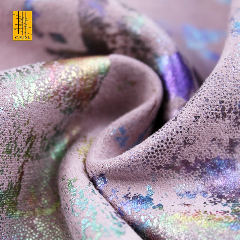 HIgh Quality New Design High Quality Printed Polyester Spandex Stretch Suede Fabric for Suit Coat